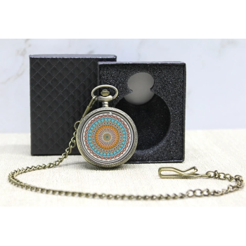 KESGİN MARKET® Özel Kutulu Mandala Deseni Köstekli Saat Alk4678