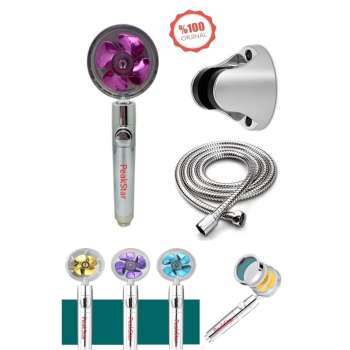 KESGİN MARKET® Turbo Duş Başlığı Seti Basınçlı Ayarlanabilir Su Tasarrufu Hortum Ve Mafsal Seti