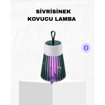 KESGİN MARKET® Şarjlı Mor Işıklı Sivrisinek Öldürücü Lamba – Sessiz ve Kimyasal İçermez