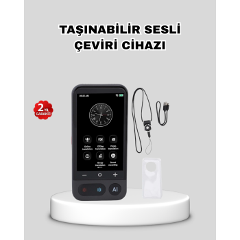 KESGİN MARKET® Taşınabilir Akıllı Sesli Çeviri Cihazı – 139 Dil Desteği, Dokunmatik Ekran
