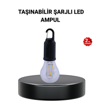 KESGİN MARKET® Taşınabilir Şarjlı LED Kamp Lambası – Type-C Girişli ve Kancalı Tasarım