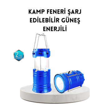 KESGİN MARKET® Güneş Enerjisiyle Çalışan Kamp Feneri Hafif Portatif Uzun Ömürlü