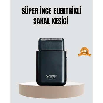 KESGİN MARKET® Kompakt Şarjlı Tıraş Makinesi Çift Yönlü Bıçaklı 45 Dakika Kullanım Süreli