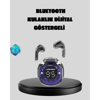 KESGİN MARKET® ENC Mikrofonlu Kablosuz Kulaklık Dokunmatik Kontrol ve LED Ekran Şarj Kutulu