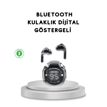 KESGİN MARKET® Bluetooth 5.3 Kablosuz Kulaklık HiFi Stereo ve Ekstra Bass Dijital Ekranlı