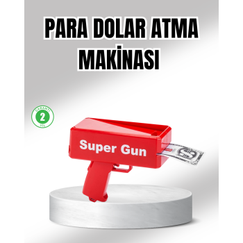 KESGİN MARKET® Super Money Gun Para Saçma Tabancası Yüksek Atış Güçlü Kırmızı Model