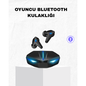 Oyuncu Bluetooth Kulaklık Tam Kablosuz Stereo LED Işıklı