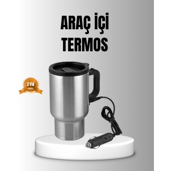 Araç İçi Su Isıtıcı Termos Kupa 12 Watt Enerji Tasarruflu