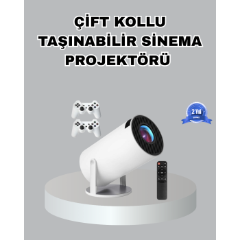 KESGİN MARKET ® Taşınabilir Projeksiyon Cihazı 4K Destekli Wi-Fi Kablosuz Ekran Yansıtma
