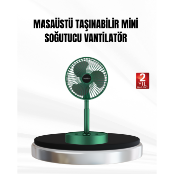 Şarjlı Mini Fan Katlanabilir 3 Hız Ayarlı Taşınabilir Tasarımlı