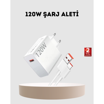120W USB-C Şarj Adaptörü Süper Hızlı Şarj Güç Kaynağı Seti