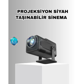 KESGİN MARKET ® Taşınabilir Akıllı Projeksiyon HDMI USB Uyumlu Oyun Destekli Kompakt