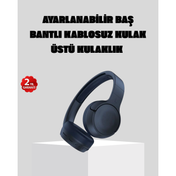 Kablosuz Bluetooth Kulaklık 5.0 18 Saat Kullanım Dinamik Sürücü Siyah