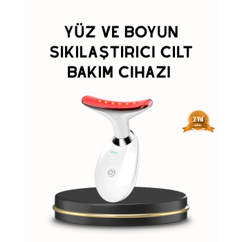 Boyun ve Gıdı Toparlayıcı EMS Cilt Sıkılaştırıcı 7000 Titreşim Isı Terapisi