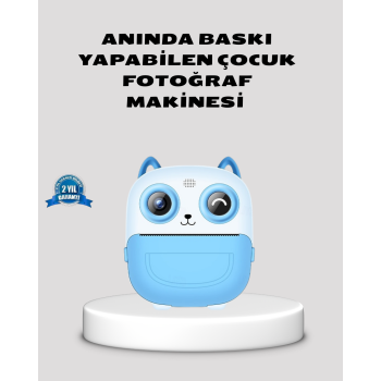 Çocuklar İçin Dijital Kamera Termal Yazıcı 48MP Çift Kamera 1300mAh Batarya
