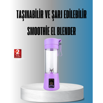Şarjlı 380ml Portatif Smoothie Blender USB Mini Shake Yapıcı