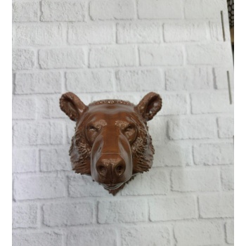 Dekoratif Ayı Duvar Heykeli Asılabilir Hediyelik 25x19 cm