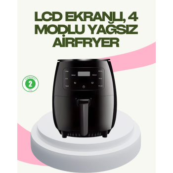 KESGİN MARKET ® 2400W Güçlü Airfryer 6L Yapışmaz Hazne Bulaşık Makinesi Uyumlu