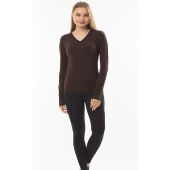Kahverengi V Yaka Triko Kazak