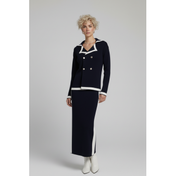 Kadın Triko Ceket Etek İkili Takım