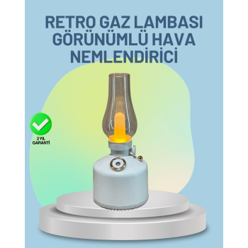KESGİN MARKET®Renkli Led Işıklı Retro Gaz Lambası Aroma Terapi Mist Maker