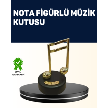 KESGİN MARKET®Melodious Music Altın Nota Figürlü Müzik Kutusu