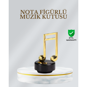 KESGİN MARKET®Dönen Nota Figürlü Müzik Box Işıltılı Dekoratif Tasarım