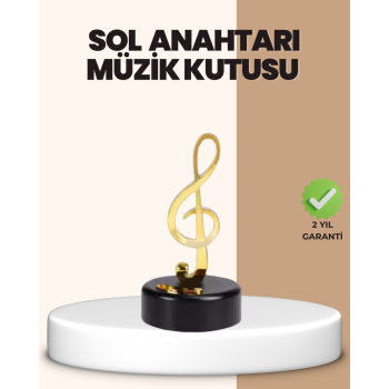 KESGİN MARKET®Sol Anahtarı Temalı Döner Müzik Kutusu Melodili Dekoratif Ürün