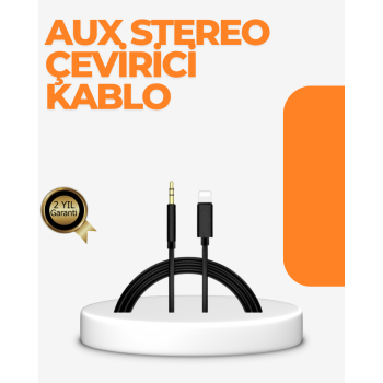 KESGİN MARKET®Lightning Girişli Cihazlar İçin 3.5mm Aux Ses Kablo Dönüştürücü 1M