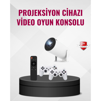 Kablosuz Mini Projeksiyon Cihazı Oyun ve Film İçin Taşınabilir Ev Sineması