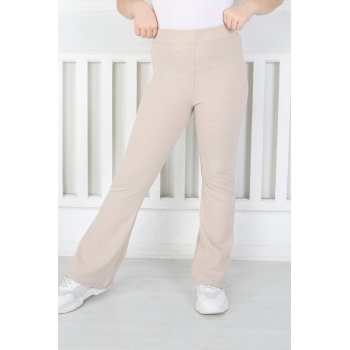 İspanyol Paça Birinci Kalite Fitilli Kumaş Vizon Kız Çocuk Günlük Tayt