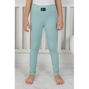 Şardonlu Fitilli Kumaş Arma Detaylı Kız Çocuk Günlük Tayt