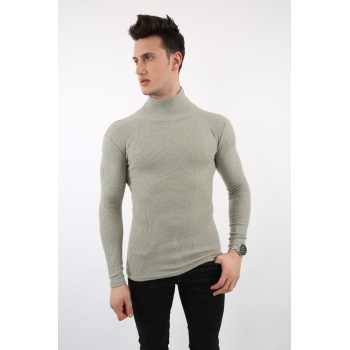 Fitili Likralı Kumaş Erkek Günlük Boğazlı Body