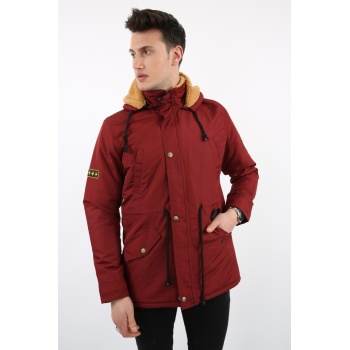 İçi Kürklü Çıkmalı Kapşonlu Kalın Erkek Günlük Mont