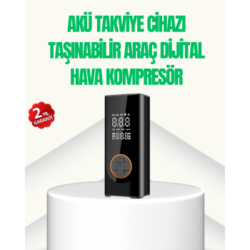 Akü Takviye Cihazı Jump Starter ve Dijital Hava Kompresörü