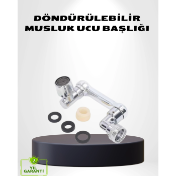 1080° Dönebilen Musluk Ucu – Su Tasarruflu, Esnek Ve 360° Çift Eksenli Başlık (kopya)
