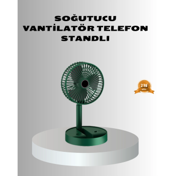 Şarjlı Katlanabilir Mini Fan – 3 Kademe Hız Ayarı, Taşınabilir Tasarım