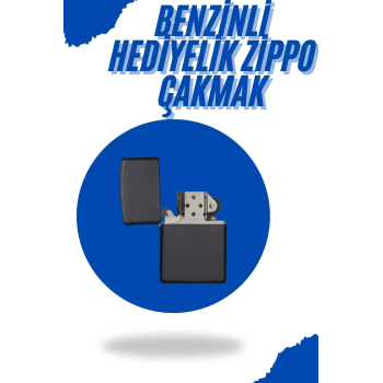 Siyah Kutulu Metal Çakmak Benzinli Hediyelik Eşya