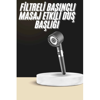 Duş Başlığı Profesyonel Masaj Başlıklı 3 Modlu Yeni Nesil Masaj Uçlu Su Tasarruflu