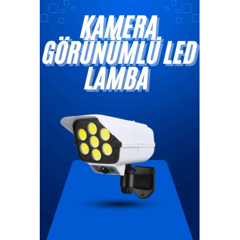 Solar Bahçe Aydınlatması Hareket Sensörlü Uzaktan Kumandalı Kamera Görünümlü