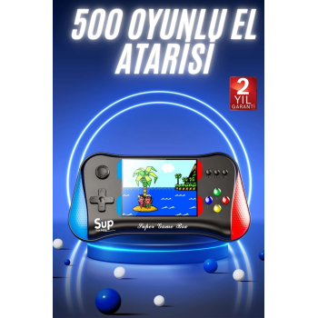 500 Oyunlu Retro Sup Konsolu Taşınabilir Mini Gamepad 3,5 İnç Ekran