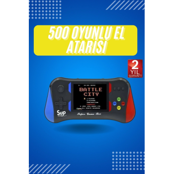 3.5 İnç 500 Klasik Retro Oyun Yüklü Kollu Oyun Konsolu