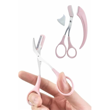 2li Kaş Bakım Seti Taraklı Kaş Makası Ve Kaş Usturası Kaş Şekillendirici