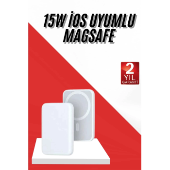 İos Uyumlu Magsafe Kablosuz 15w Şarj Powerbank Magesafe