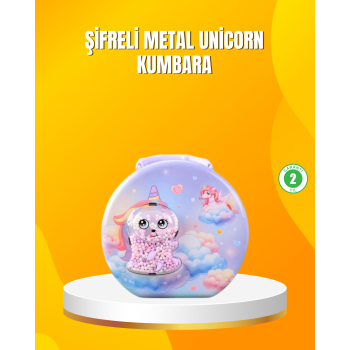 Metal Çocuk Para Kasası Ayarlanabilir Şifreli Kilitli