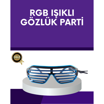 LED Işıklı Parti Gözlüğü Renkli Eğlence Aksesuarı