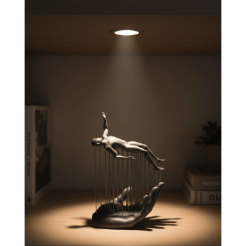 3d El İnsan Figürü Gri Soyut Modern Dekoratif Biblo