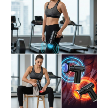 Profesyonel Derin Doku Masaj Aleti 6 Başlık 1800 Mah Batarya