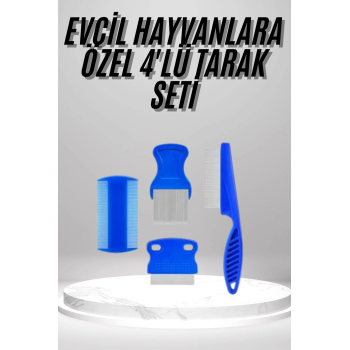 4lü Bit Evcil Hayvan Tarak Seti Kedi Köpek Bit Tarak Seti Pire Tarağı