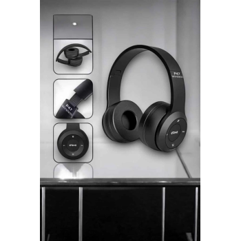 Kulak Üstü Tf Kart Ve Aux Destekli Ergonomik Bluetooth Kulaklık